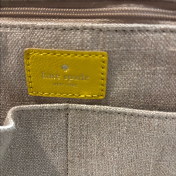 Kate Spade Vibrant Yellow and Neutral Tote - Picture 4 of 4